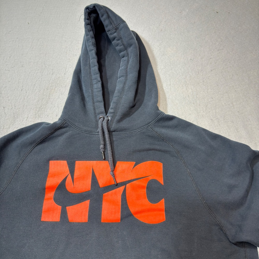 Nike Hoodie Mens Large Gray Good NYC Graphic‎ Swoosh Pullover Sportswear